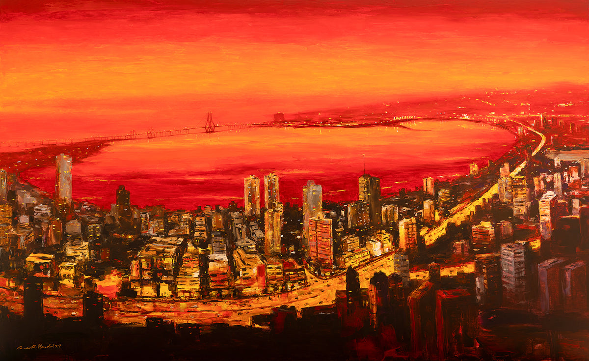 Ananta Mandal - Twilight Mumbai Skyline