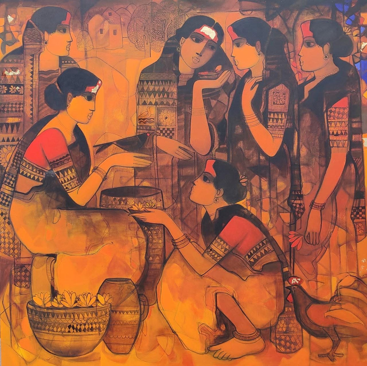 Women with flowers
