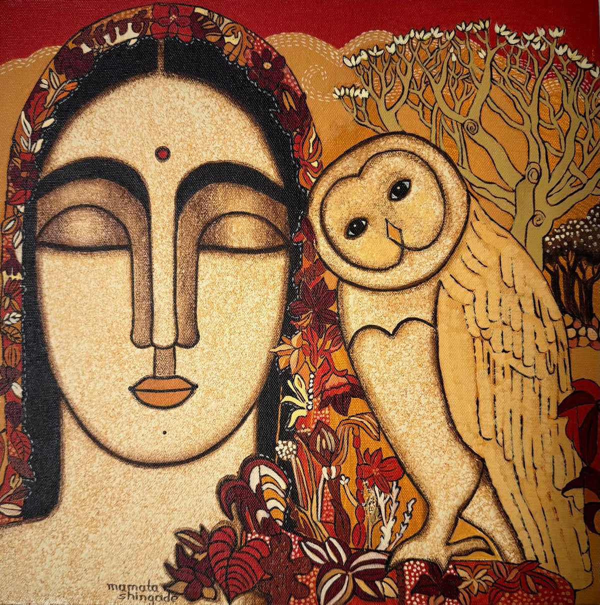 Lady with owl